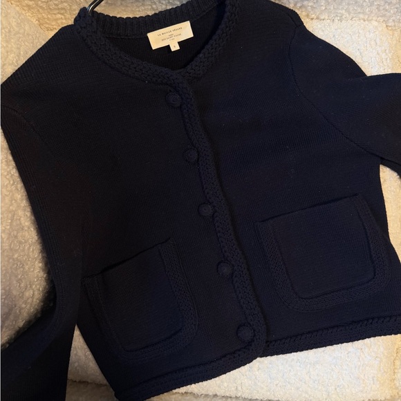 Sezane Navy Blue Women's Sweater - Picture 3 of 4